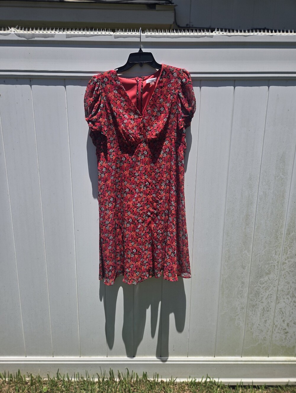 Calvin Klein Red Floral Midi Dress